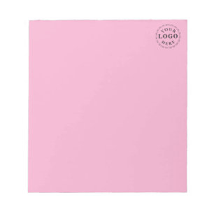 Bloc-note Logo personnalisé élégant rose clair personnalisé
