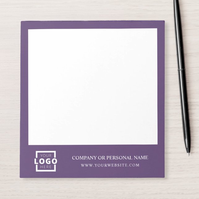 Bloc-note Logo Personnalisé Entreprise Marque Cadeau violet (Créateur téléchargé)