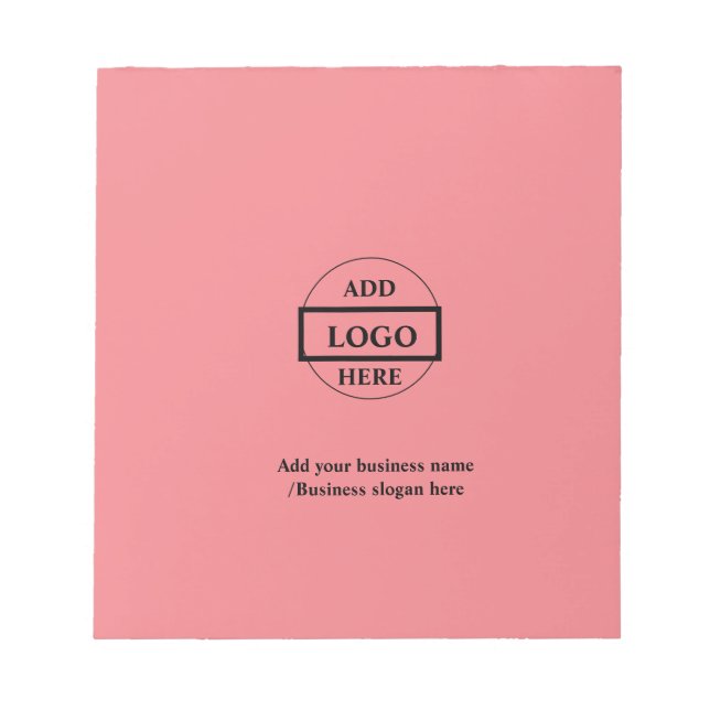 Bloc-note Logo personnalisé simple et élégant ici société (Devant)