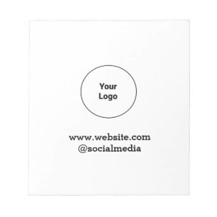 Bloc-note Logo personnalisé simple et élégant ici société