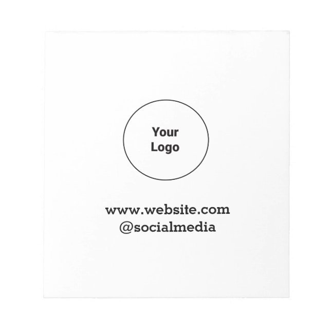 Bloc-note Logo personnalisé simple et élégant ici société (Devant)