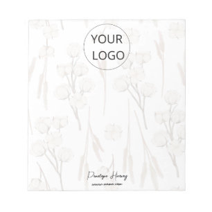 Bloc-note Logo Verdure Aquarelle Entreprise Personnalisée Mo