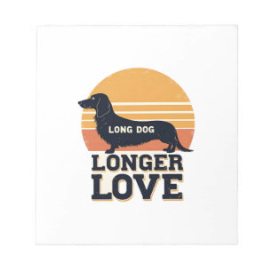 Bloc-note Long Chien Amour Plus Long Vintage Dachshund Couch