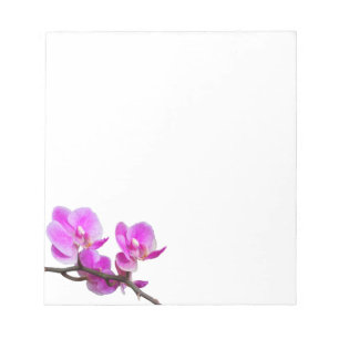 Bloc-note L'orchidée rose fleurit le bloc - notes