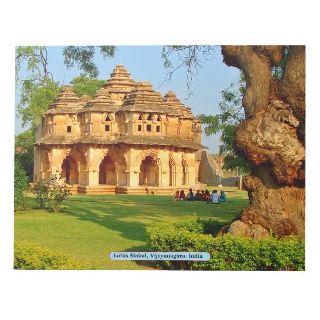Bloc-note Lotus Mahal, Vijayanagara, Inde (Devant)