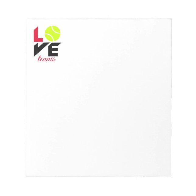 Bloc-note Love tennis (Devant)