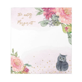 Bloc-note Loving Cat Illustration Girl Daily Activity Notes