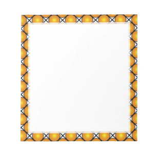 Bloc-note Luminous Golden Dots Black White Lattice Pattern