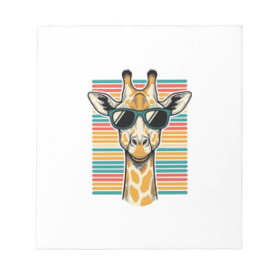 Bloc-note Lunettes de soleil girafe vintage vecteur rayure r