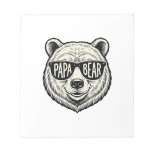 Bloc-note Lunettes de soleil Papa Ours Tête d'ours Conceptio