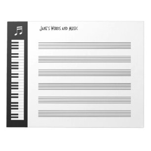 Bloc-note Ma musique - bloc - notes impromptu de musiciens