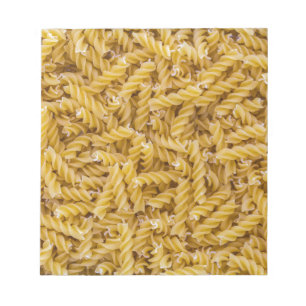 Bloc-note Macro pasta Fusilli en tant que structure arrière 