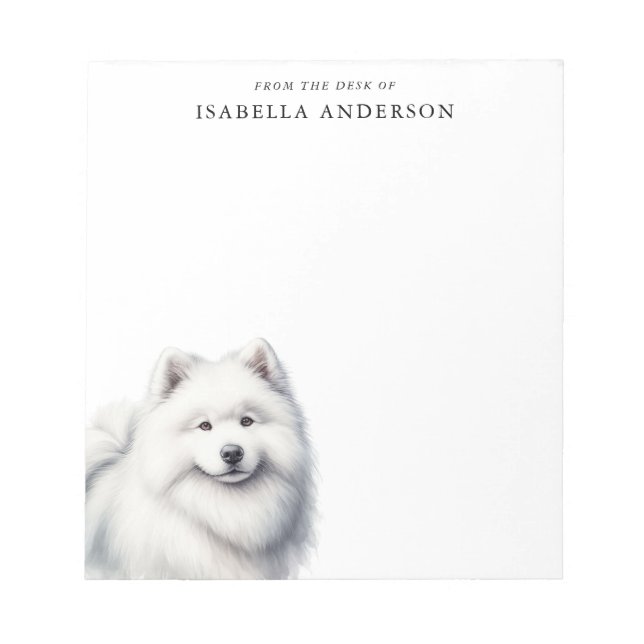 Bloc-note Magnifique Samoyed Du Bureau De (Devant)