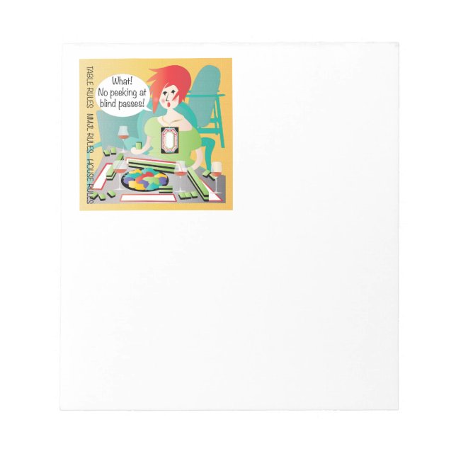 Bloc-note Mah Jongg Sayings Peek Pass (Devant)