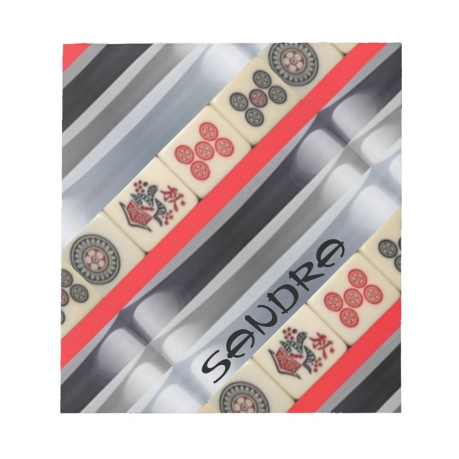 Bloc-note Mahjong monogrammed (Devant)