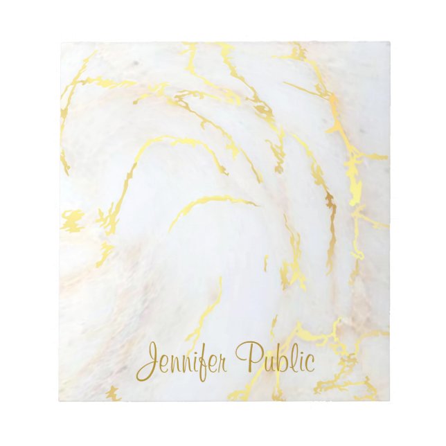 Bloc-note Main de fer White Marble (Devant)