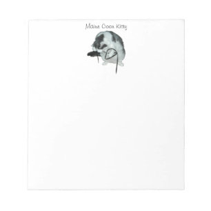 Bloc-note Maine coon chat jouant Notepad