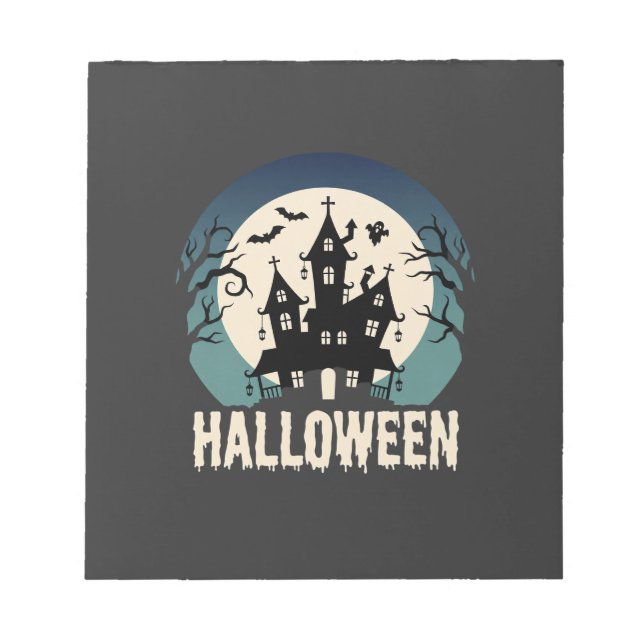 Bloc-note Maison Hantée de la Lune Vector Halloween (Devant)