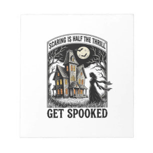 Bloc-note Maison Hantée Halloween Gravure Vintage Horreur S