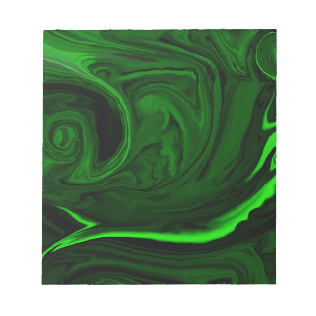 Bloc-note malachite vert texture (Devant)