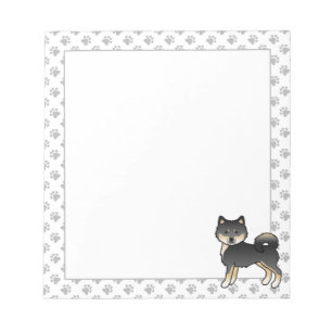 Bloc-note Malamute d'Alaska noir et feu Chien de dessin anim