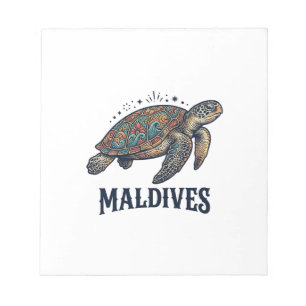 Bloc-note Maldives Vintage Tortue de Mer Chemise de Voyage D