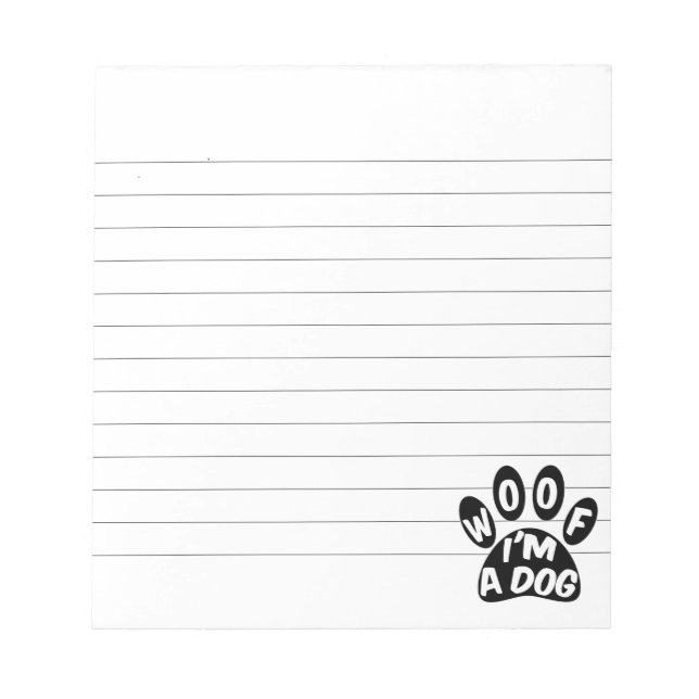 Bloc-note Malheur à moi, je suis un chien Lined (Devant)