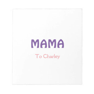 Bloc-note Mama mères heureuses rétro violet ajouter du texte