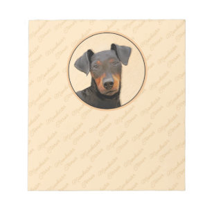 Bloc-note Manchester Terrier Peinture Art animal original