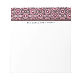 Bloc-note Mandala Bohème à Plume Rose