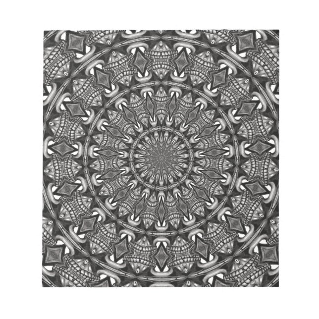 Bloc-note Mandala monochrome (Devant)