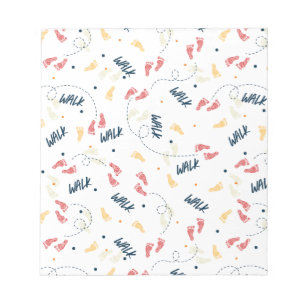 Bloc-note Marcher ensemble : Motif d'empreinte d'aventure