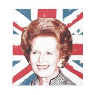 BLOC-NOTE MARGARET THATCHER UNION JACK