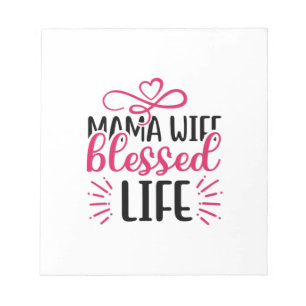 Bloc-note Mariage Mama Femme Béni de vie