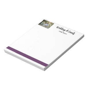 Bloc-note Mariage violet et blanc