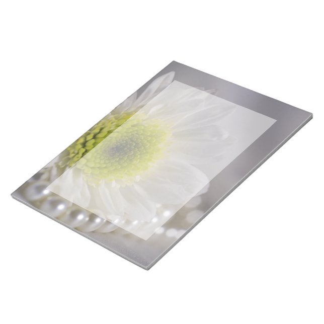 Bloc-note Mariage White Daisy et Pearls (Incliné)