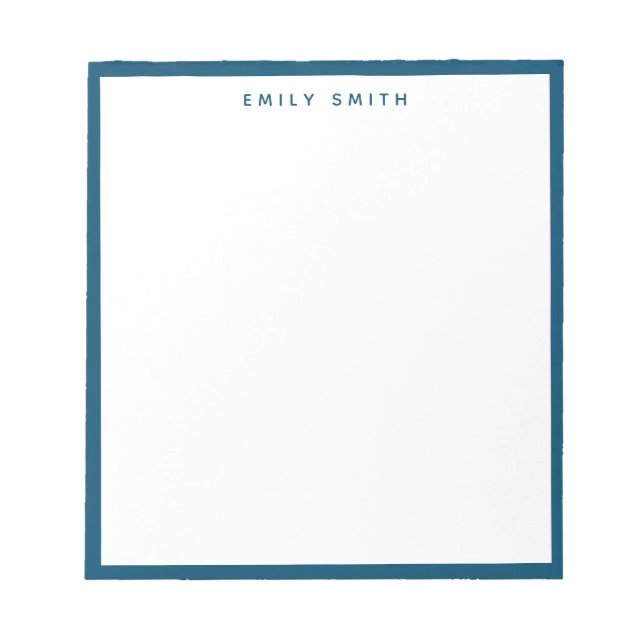 Bloc-note Marine bleu simple moderne (Devant)