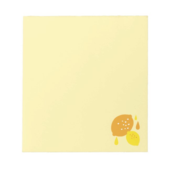 Bloc-note Marine Blue Lemon Art - Refresh Citrus Design (Devant)