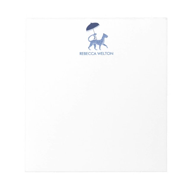 Bloc-note Marine Chinoiserie Cheetah Note Pad (Devant)
