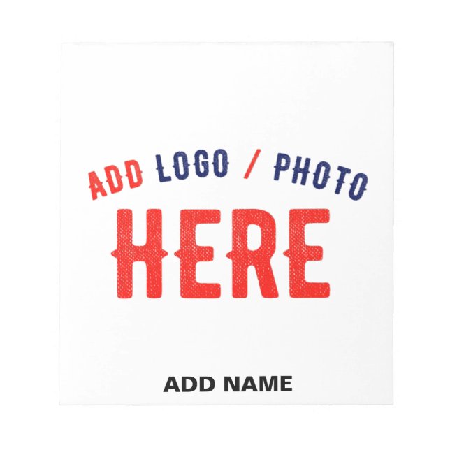 BLOC-NOTE MARQUE MODERNE MODERNE PERSONNALISABLE BLANCHE VÉR (Devant)