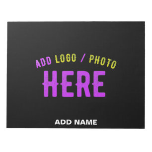 BLOC-NOTE MARQUE VERIFIEE NOIRE PERSONNALISABLE MODERNE ET C