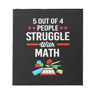 Bloc-note Math Teacher 5 Out Of 4 People