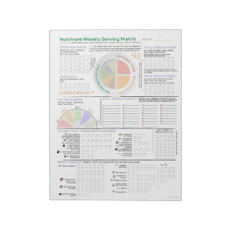 Bloc-note Matrice de service hebdomadaire Nutrivore (mise à