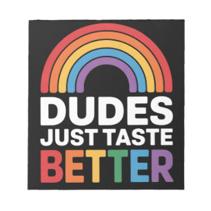 Bloc-note Mecs Ont Juste Meilleur Goût Drôle Gay Arc-en-ciel