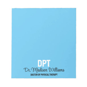 Bloc-note Médecin DPT personnalisé de la thérapie physique C