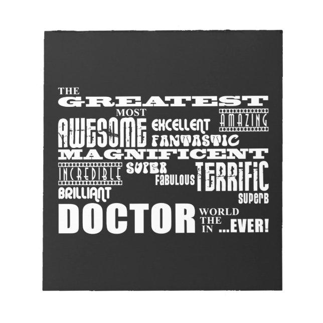 Bloc-note Médecins cool modernes amusants Meilleur Docteur M (Devant)
