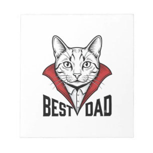 Bloc-note Meilleur design de gravure vintage de chat vampire