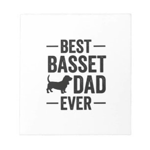 Bloc-note Meilleur Papa Basset Vintage Gravure Chien T-Shirt