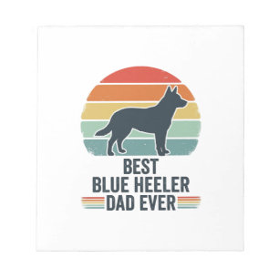 Bloc-note Meilleur Papa Blue Heeler Vintage T-shirt pour Chi