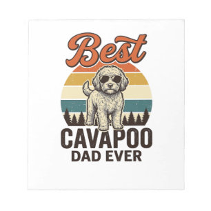 Bloc-note Meilleur Papa Cavapoo Vintage Design de T-shirt de